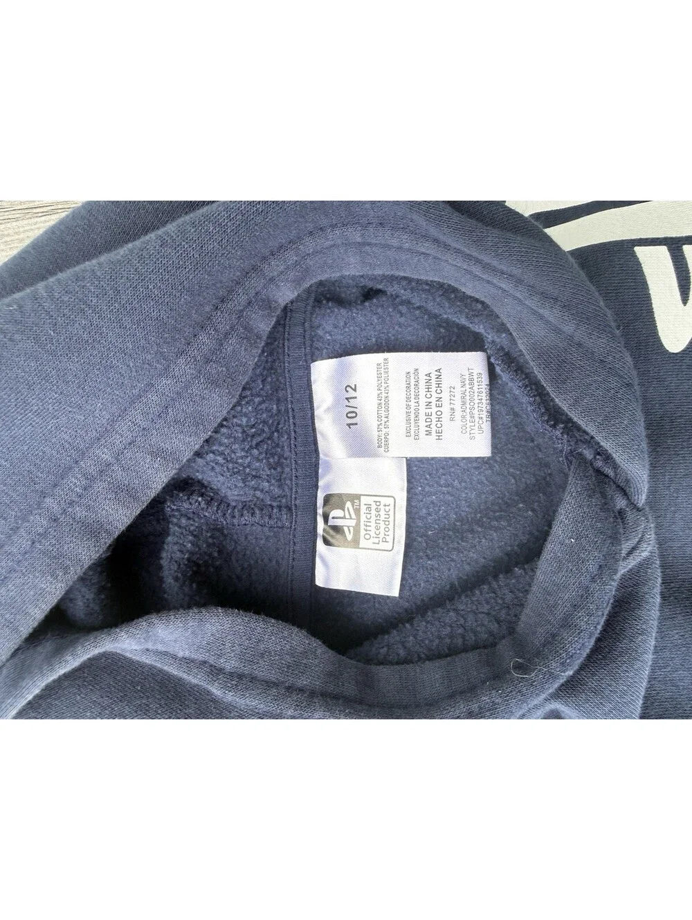 PlayStation PS5 Boys Hoodie‎ Youth L 10/12 Navy Gaming Pullover Sweatshirt